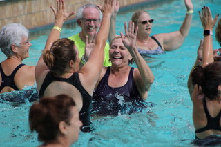 Silver sneakers water online aerobics